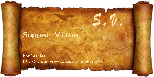 Supper Vitus névjegykártya