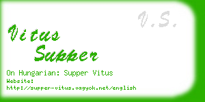 vitus supper business card